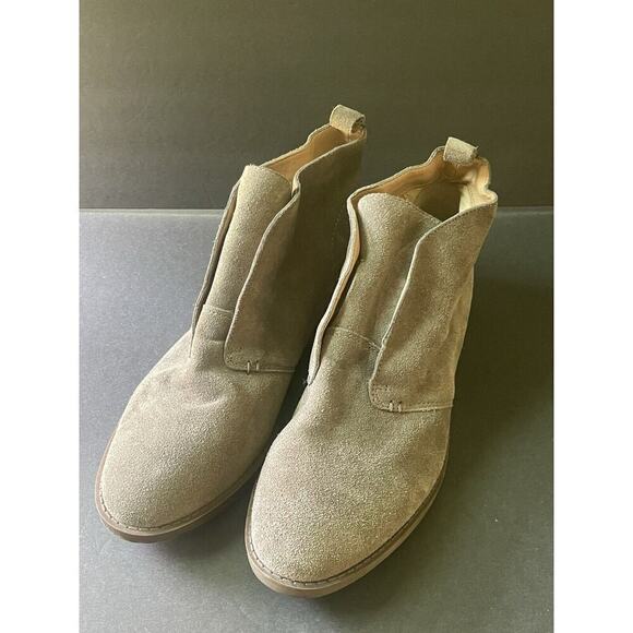 Franco Sarto Womens Size 9 Isolde Suede Leather Ankle Chukka Boots Tan Slip On - Picture 2 of 8